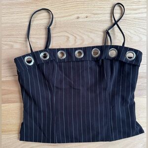 Black Striped Women's Skirt